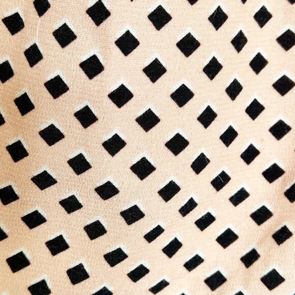 Talbots Pink Black Geometric Pleated A-Line Skirt - Picture 6 of 8